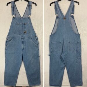 Y2K Walls Denim Bib Overalls Size 42‎ 42x30 Work Farmer Ranch Baggy Utility VTG